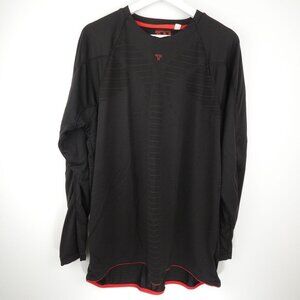 Tumi Shirt Mens XXL Black Umbro Collab X-Static Base Layer Vented Long Sleeve